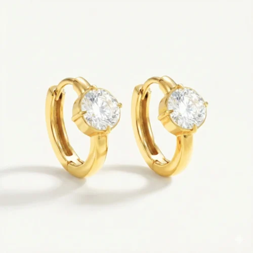 amora hoop earrings front