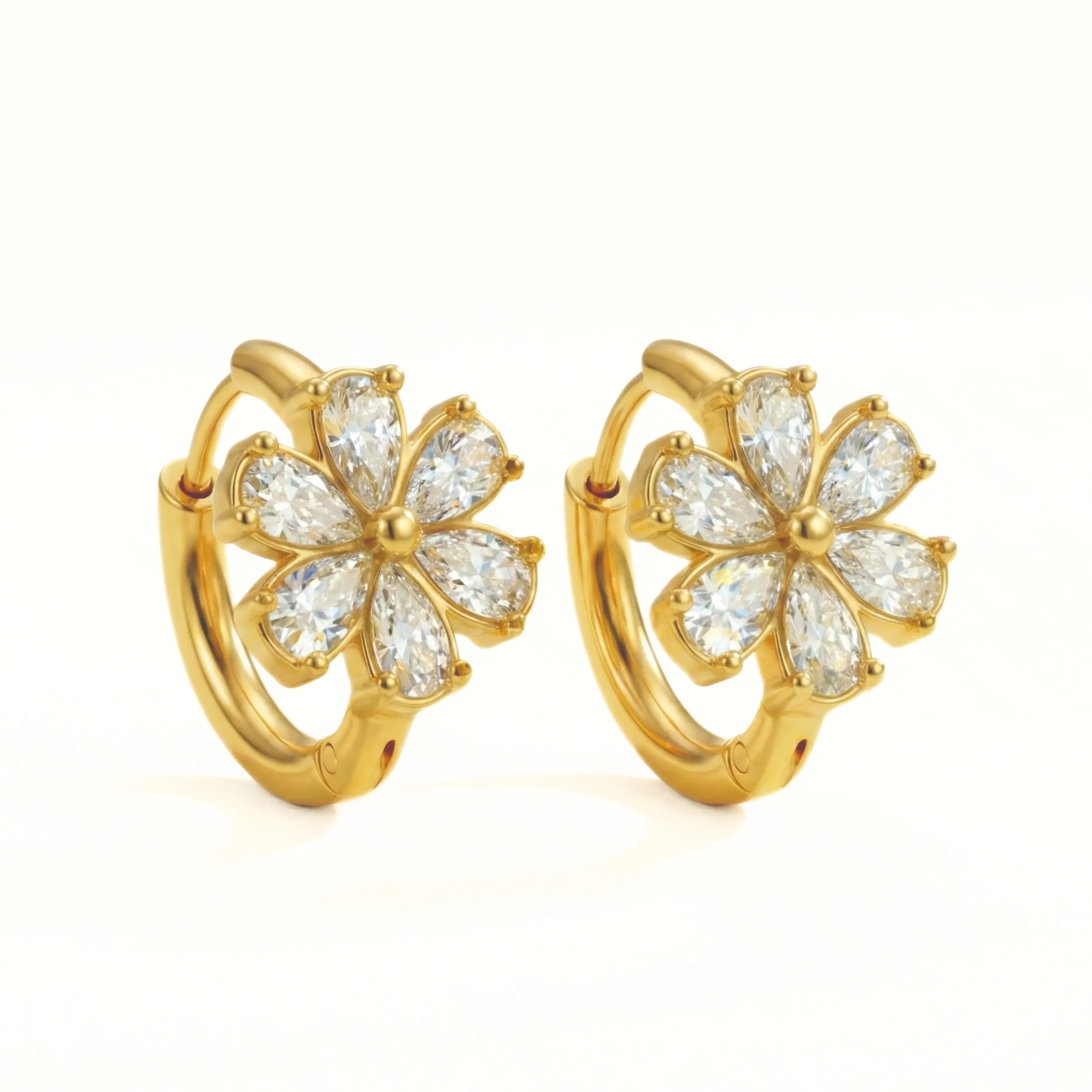 Blooming Diamonds Hoop Earrings Blooming Diamonds Hoop Earrings - Image 1