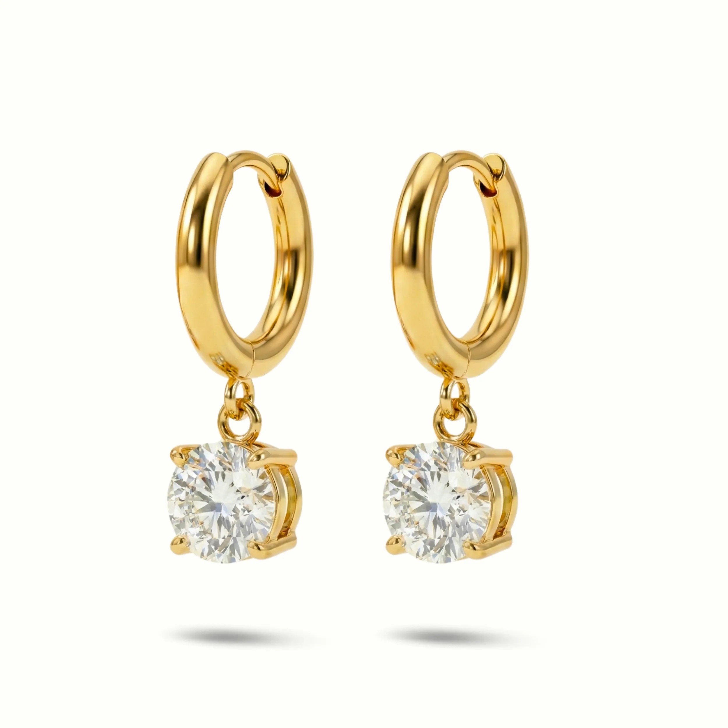 Classic Drop Hoop Earrings Classic Drop Hoop Earrings - Image 1