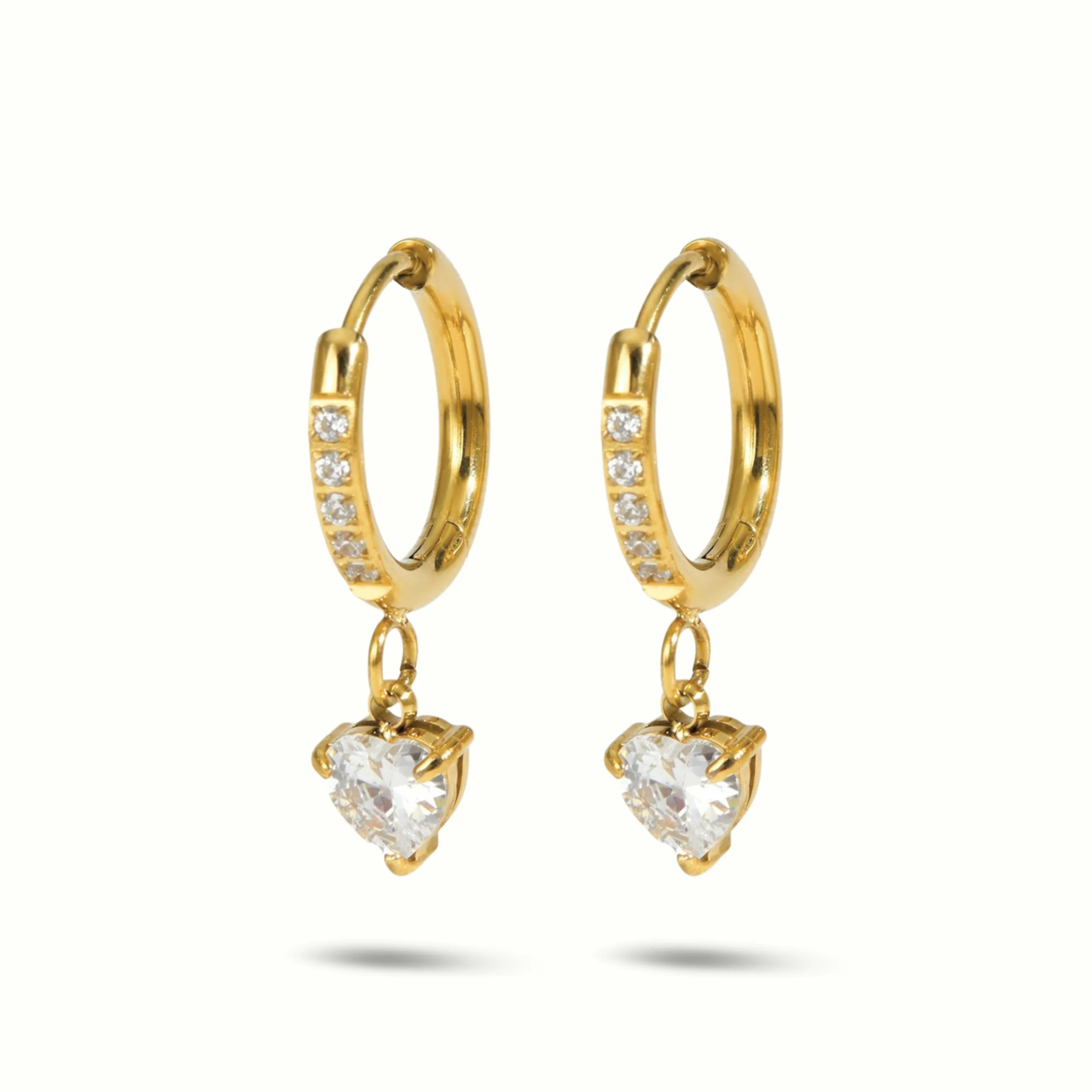 Heart Gleam Drop Earrings Heart Gleam Drop Earrings - Image 1